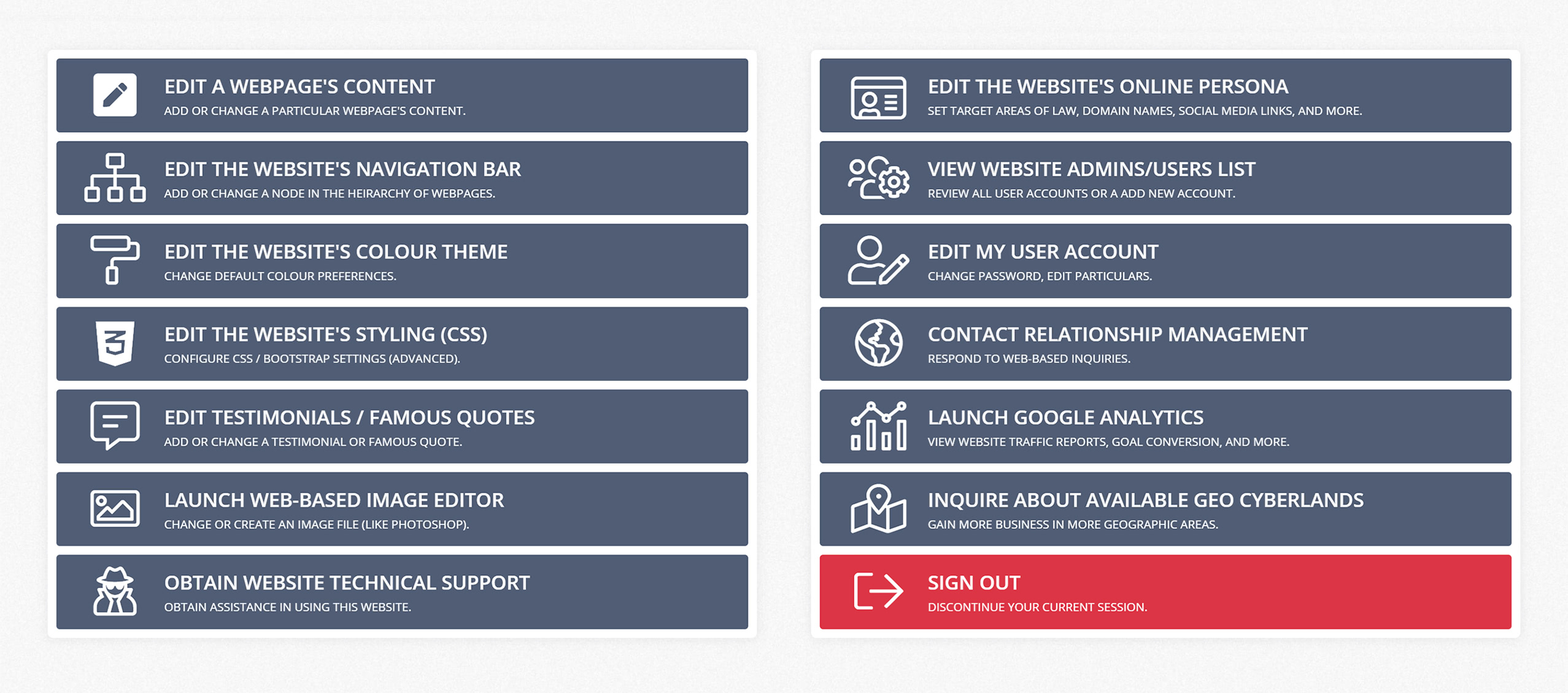 Administrative Dashboard